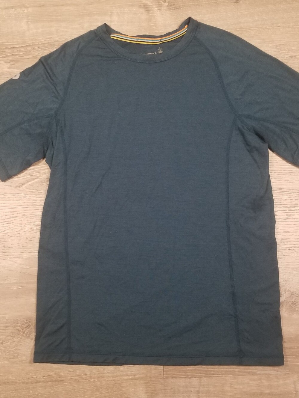Smartwool T Shirt Mens Small Blue Merino Wool 150 Base Layer Hiking Outdoor
